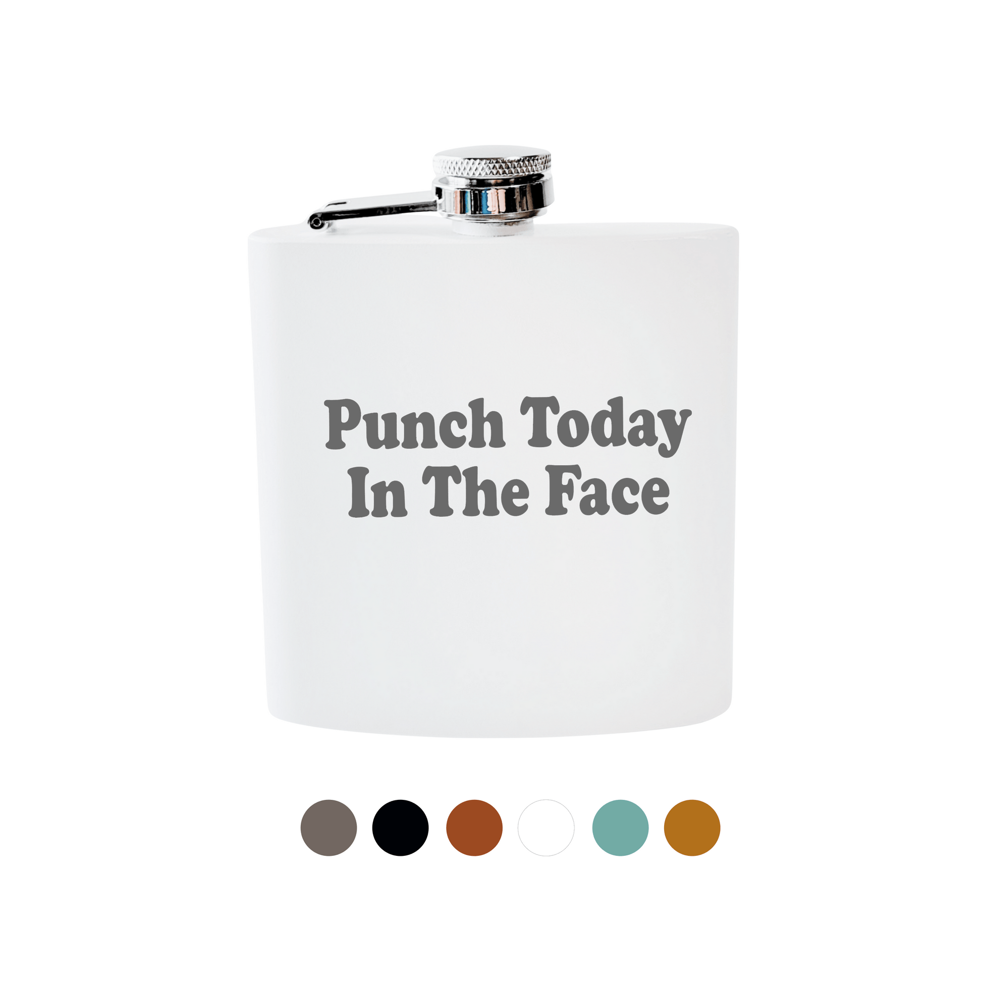 Beckman Design Beckman Design - Flask- Punch Today in the Face: Powdercoated / Black