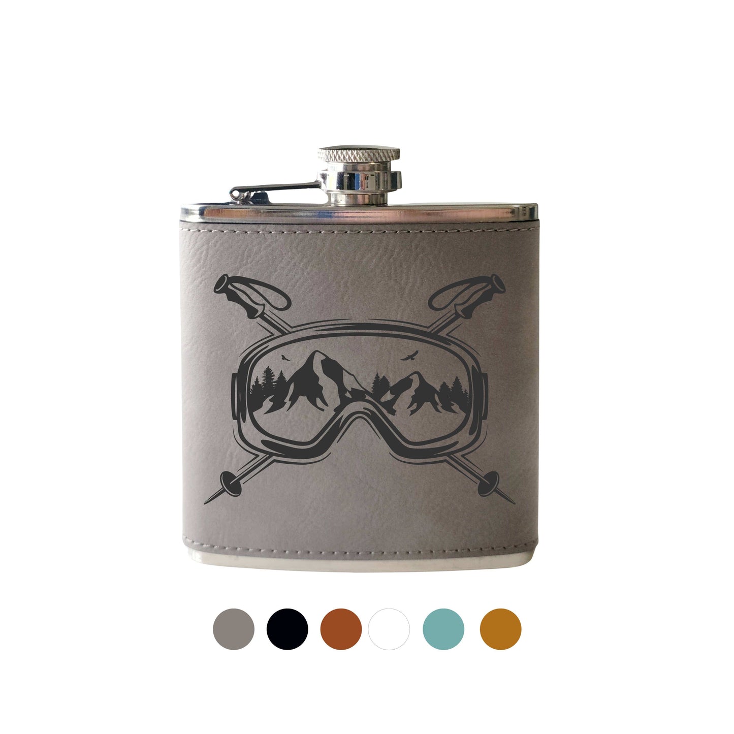 Beckman Design Beckman Design - Flask-  Skiing Goggles: Powdercoated / White