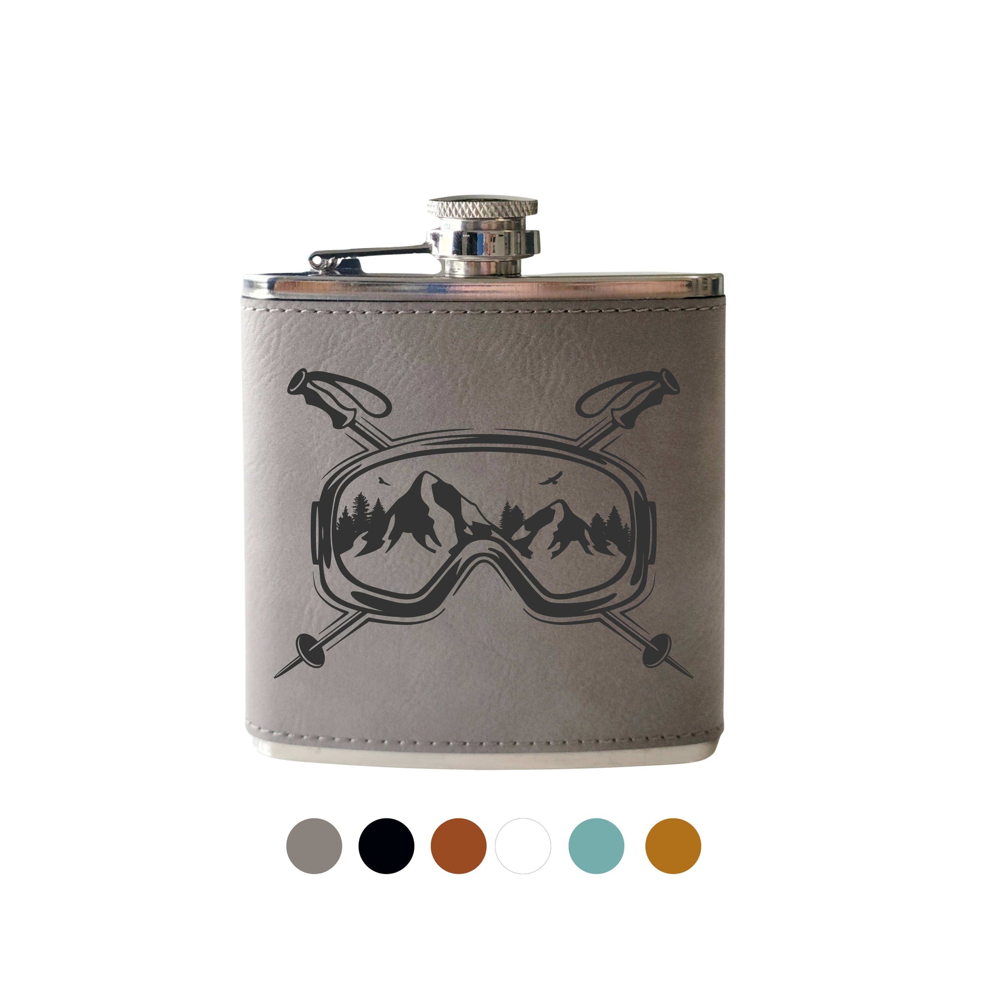 Beckman Design Beckman Design - Flask-  Skiing Goggles: Powdercoated / White