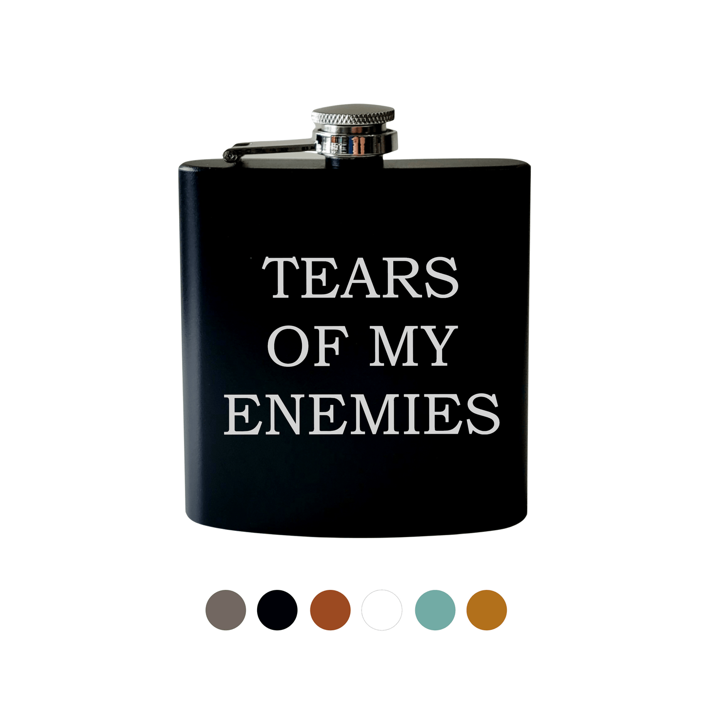 Beckman Design Beckman Design - Flask- Tears of my Enemies: Leather / Wood Grain