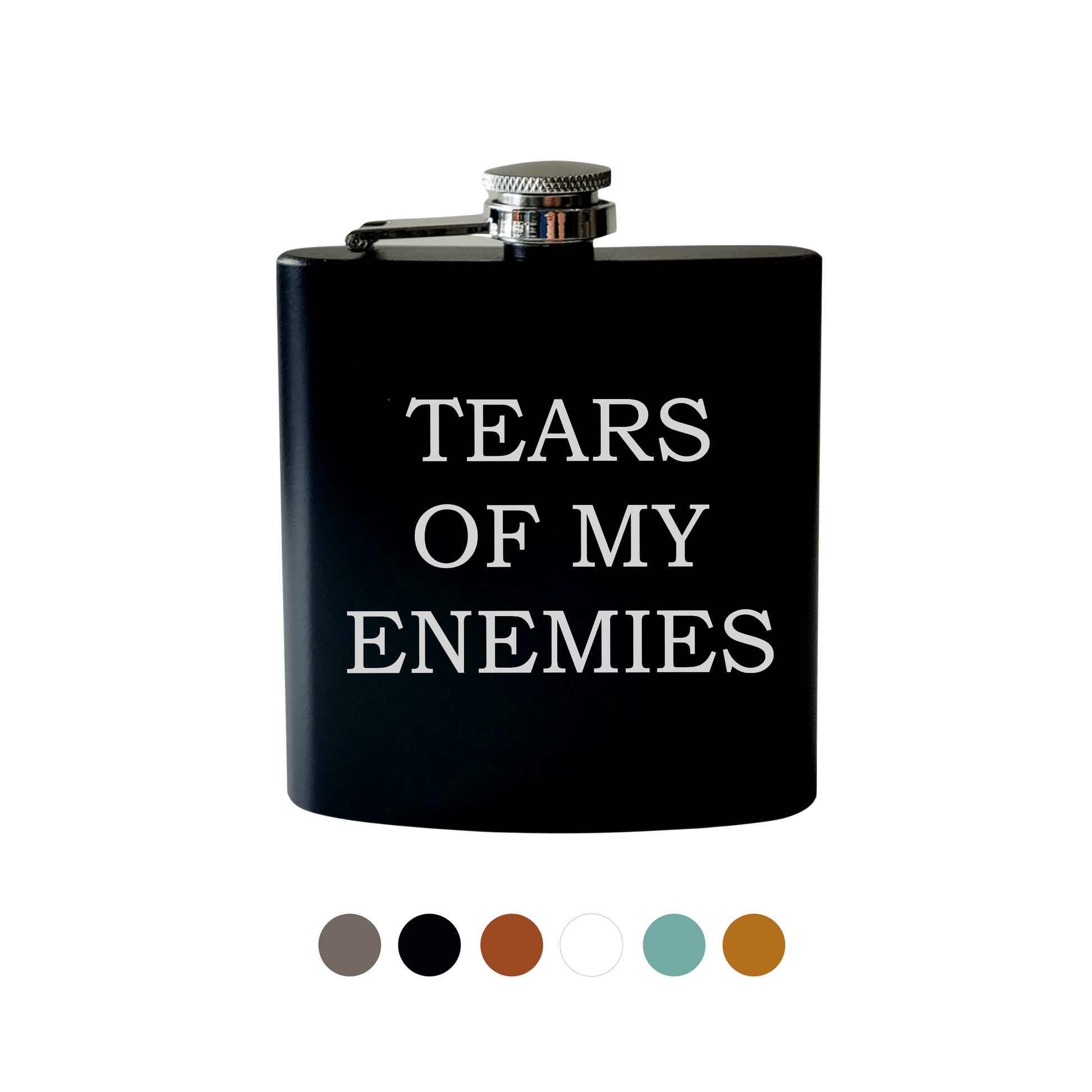 Beckman Design Beckman Design - Flask- Tears of my Enemies: Leather / Wood Grain