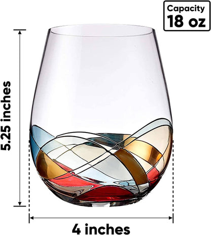 Bezrat Bezrat - Stemless Wine Glasses Gift Set