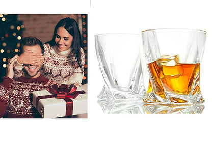 Bezrat Bezrat - Whiskey Glasses Set of 6 Lead Free Crystal Old Fashioned