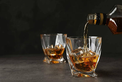 Bezrat Bezrat - Whiskey Glasses Set of 6 Lead Free Crystal Old Fashioned