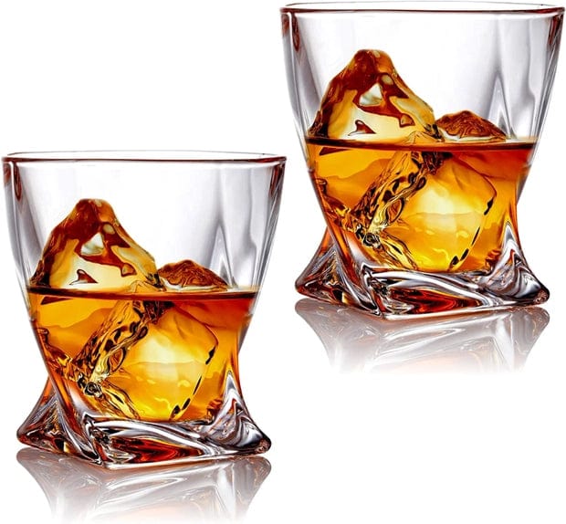 Bezrat Whiskey/Bourbon Glasses Mix and Match Whiskey Glasses - 10 oz