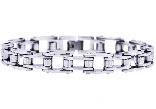 Blackjack Mens Jewelry Bracelets Blackjack Mens Jewelry - Men's Stainless Steel Bicycle Link Bracelet