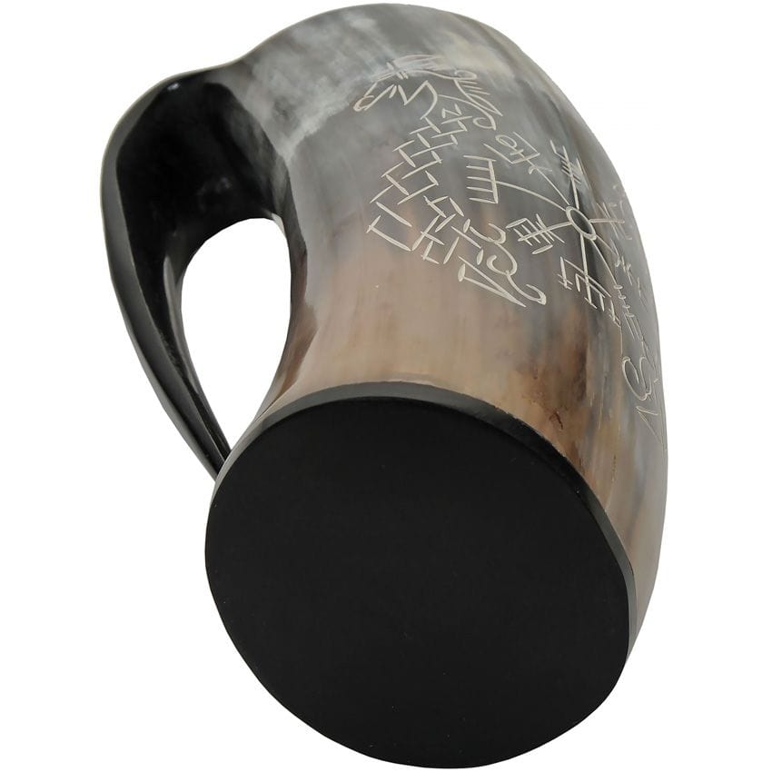 BLUE RIDGE Viking Horn Cup Tankard Viking w/Etched Compass