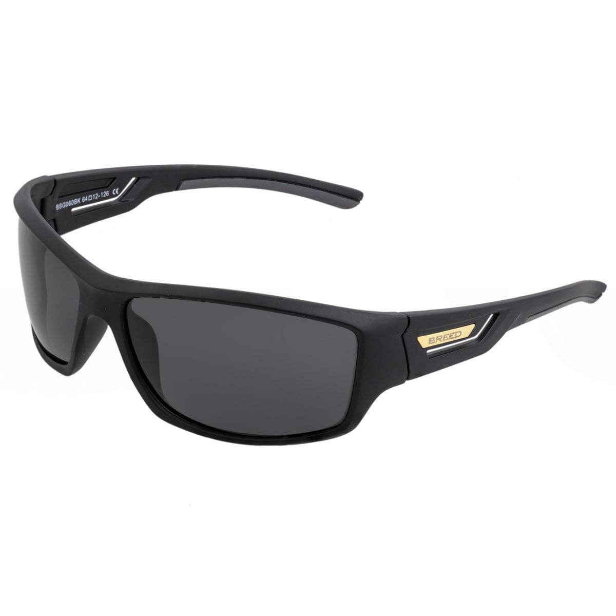 Breed Breed - Breed Aquarius TR90 Polarized Wrap Sunglasses: Black/Black