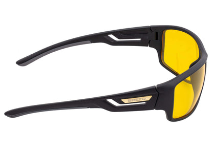 Breed Breed - Breed Aquarius TR90 Polarized Wrap Sunglasses: Black/Red-Yellow