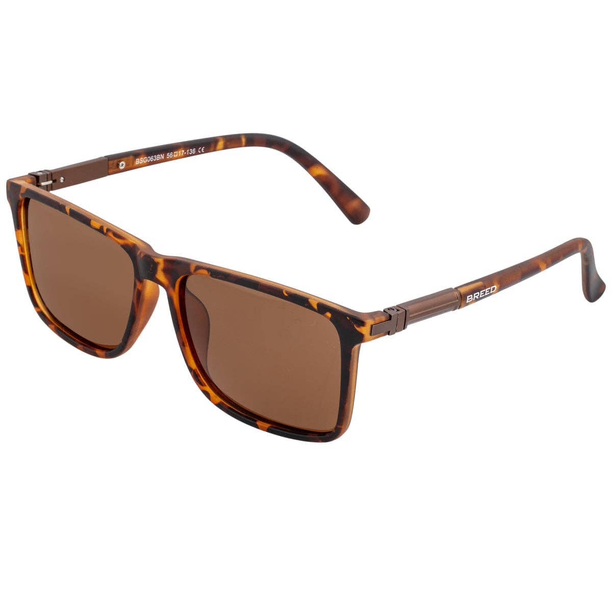 Breed Breed - Breed Caelum Acetate Polarized Wayfarer Sunglasses: Black/Blue