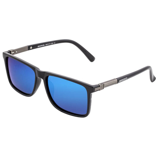 Breed Breed - Breed Caelum Acetate Polarized Wayfarer Sunglasses: Black/Blue