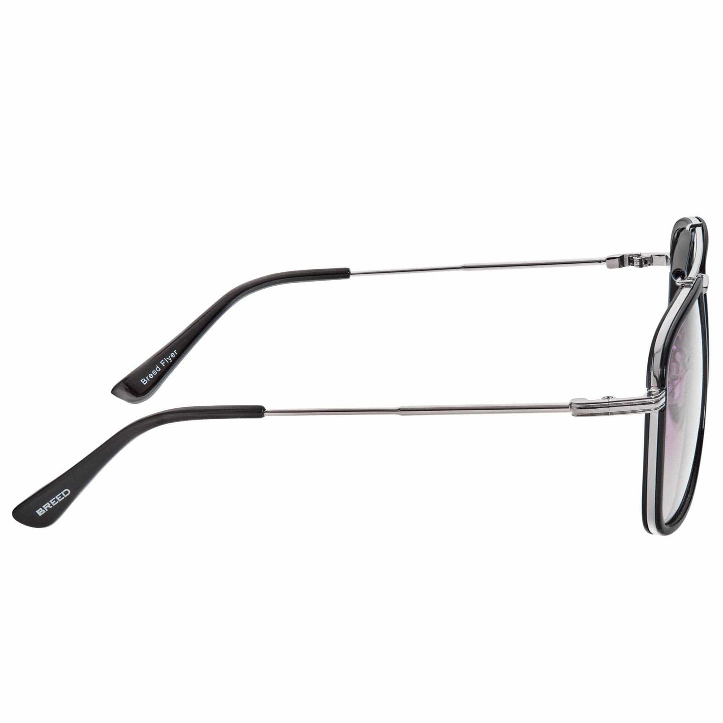 Breed Breed - Breed Flyer TR90 Polarized Aviator Sunglasses: Black/Purple