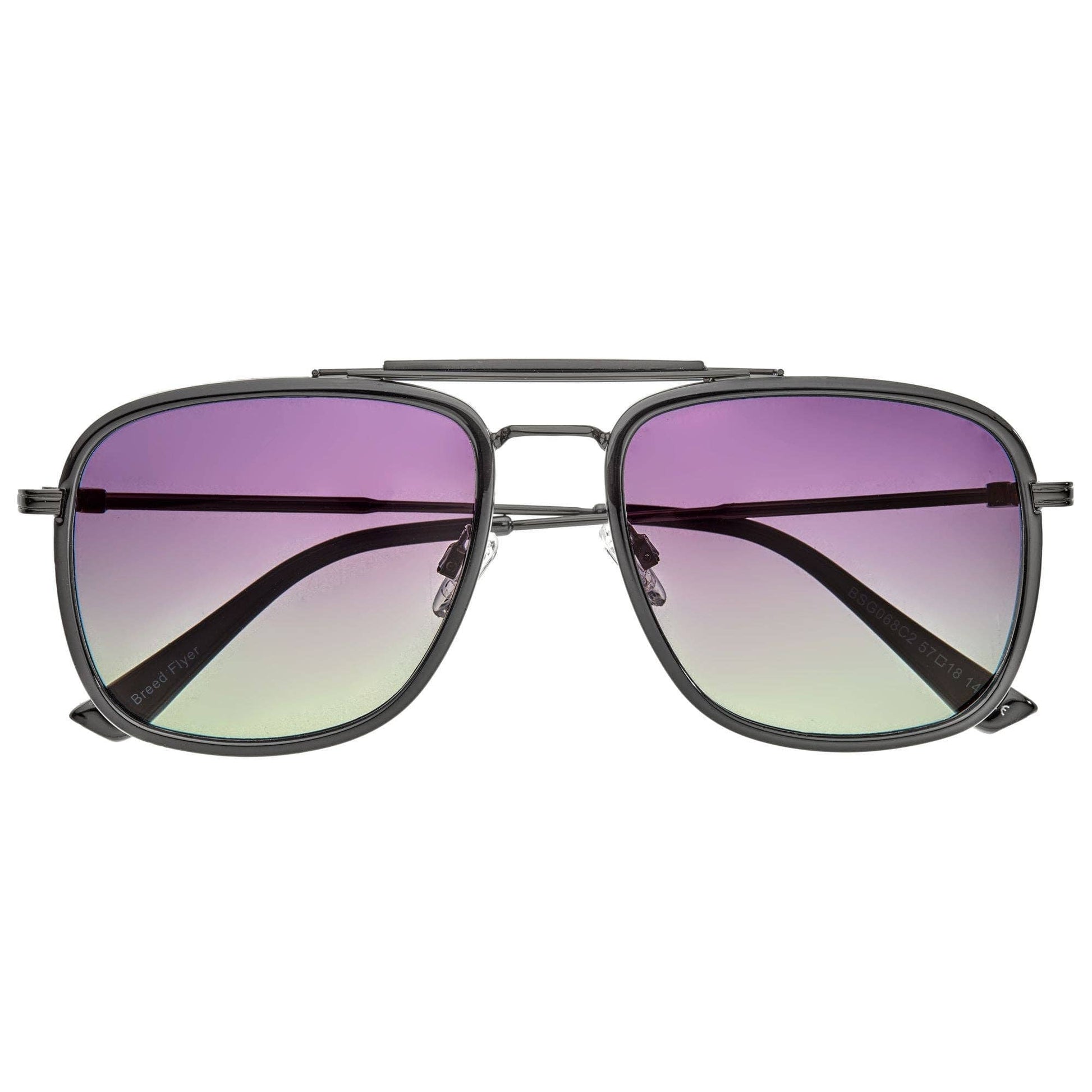 Breed Breed - Breed Flyer TR90 Polarized Aviator Sunglasses: Black/Purple