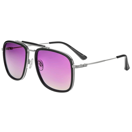Breed Breed - Breed Flyer TR90 Polarized Aviator Sunglasses: Black/Purple
