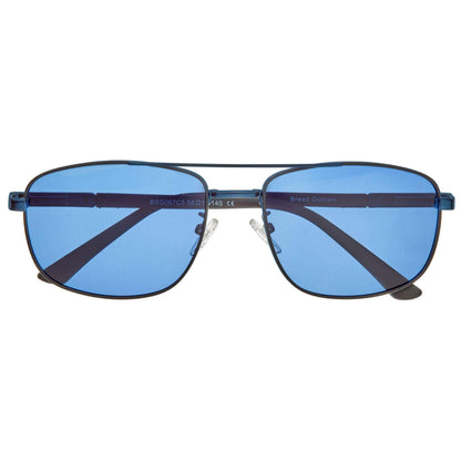 Breed Breed - Breed Gotham Stainless Steel Polarized Aviator Sunglasses: Navy/Blue