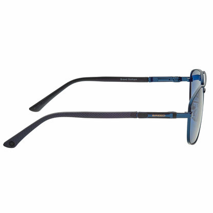Breed Breed - Breed Gotham Stainless Steel Polarized Aviator Sunglasses: Navy/Blue