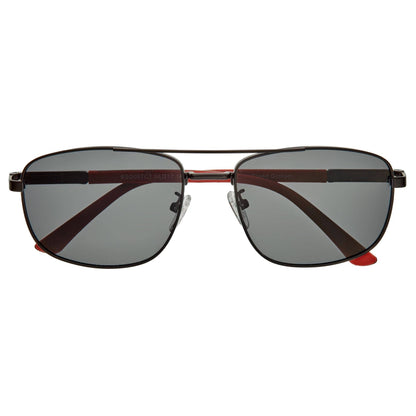 Breed Breed - Breed Gotham Stainless Steel Polarized Aviator Sunglasses: Navy/Blue
