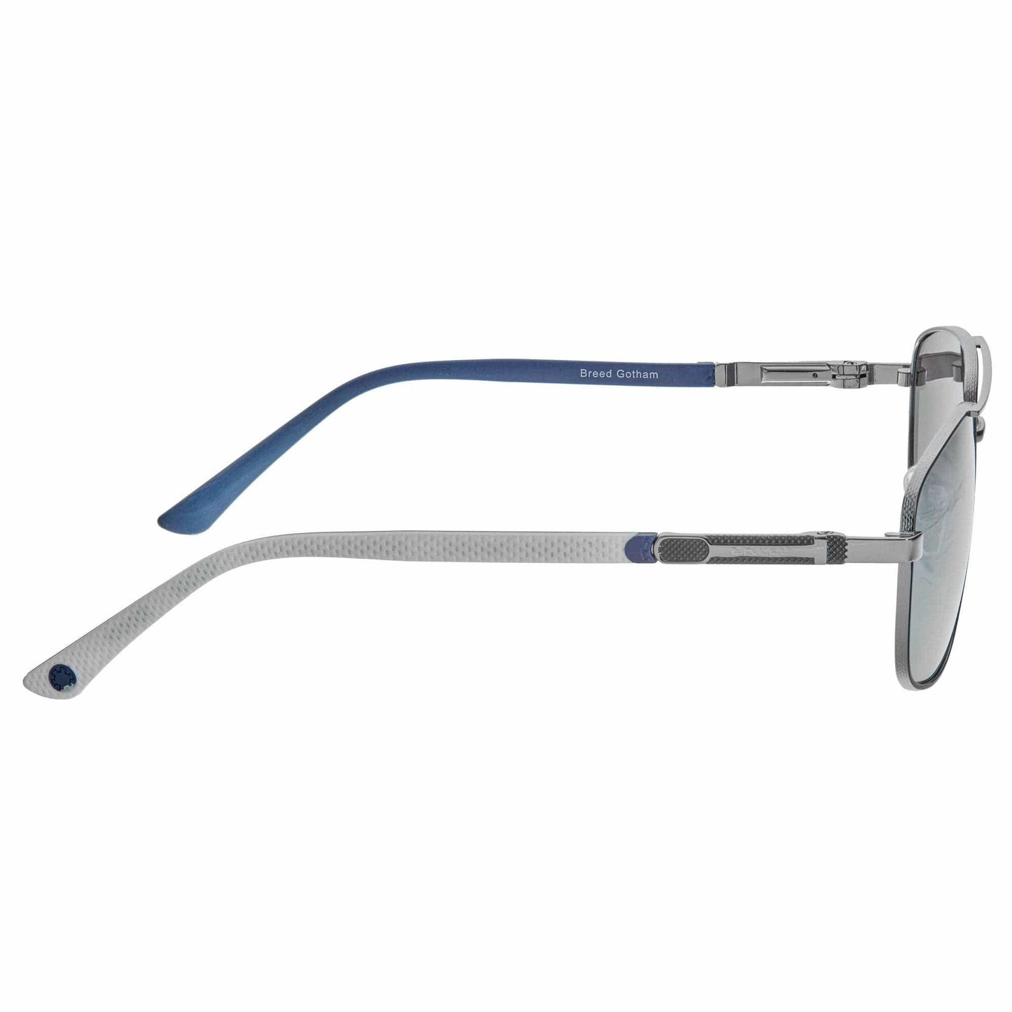 Breed Breed - Breed Gotham Stainless Steel Polarized Aviator Sunglasses: Navy/Blue