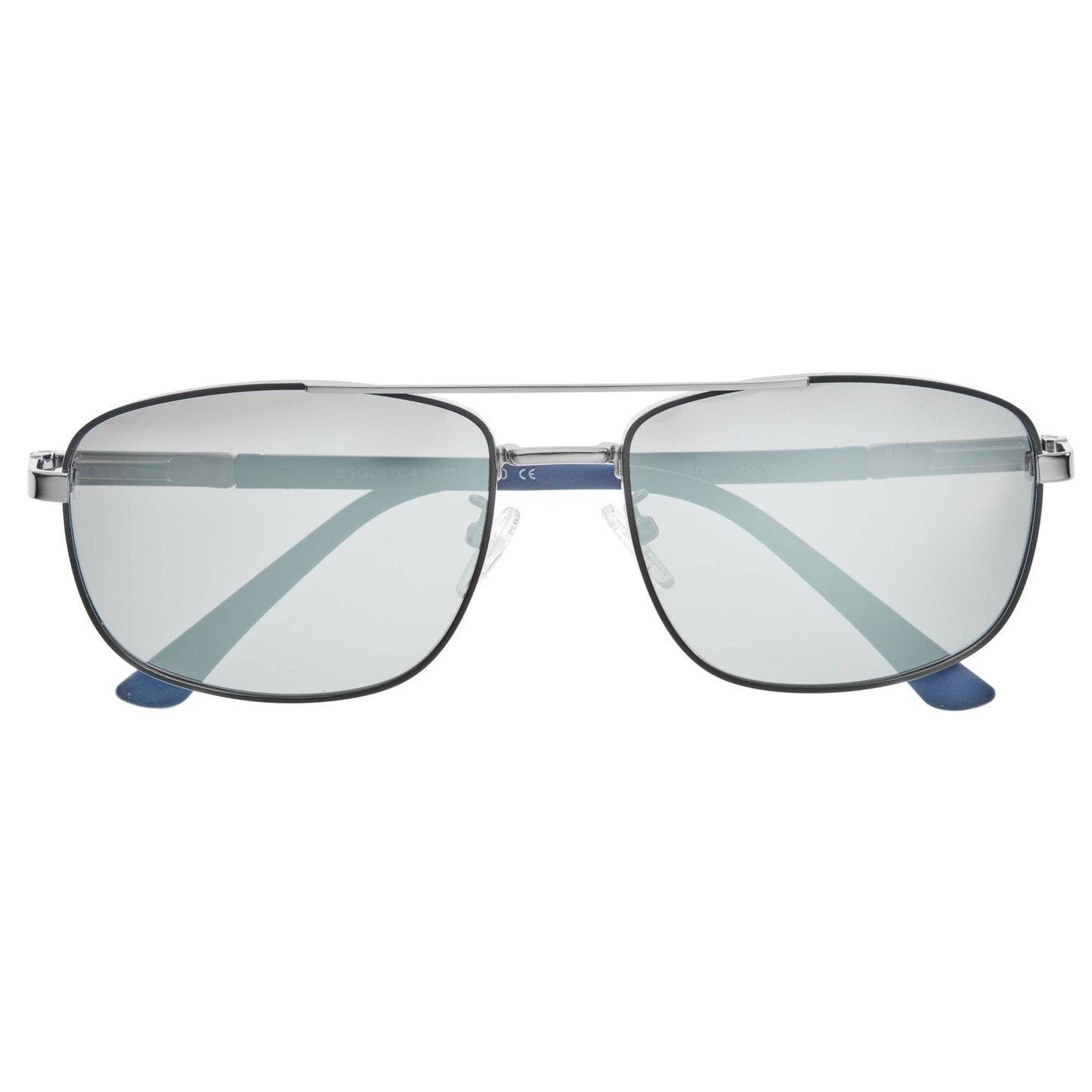 Breed Breed - Breed Gotham Stainless Steel Polarized Aviator Sunglasses: Navy/Blue