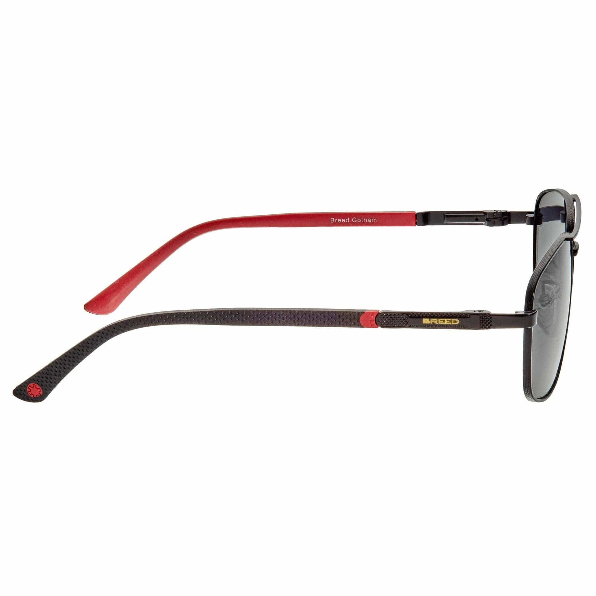 Breed Breed - Breed Gotham Stainless Steel Polarized Aviator Sunglasses: Silver/Black