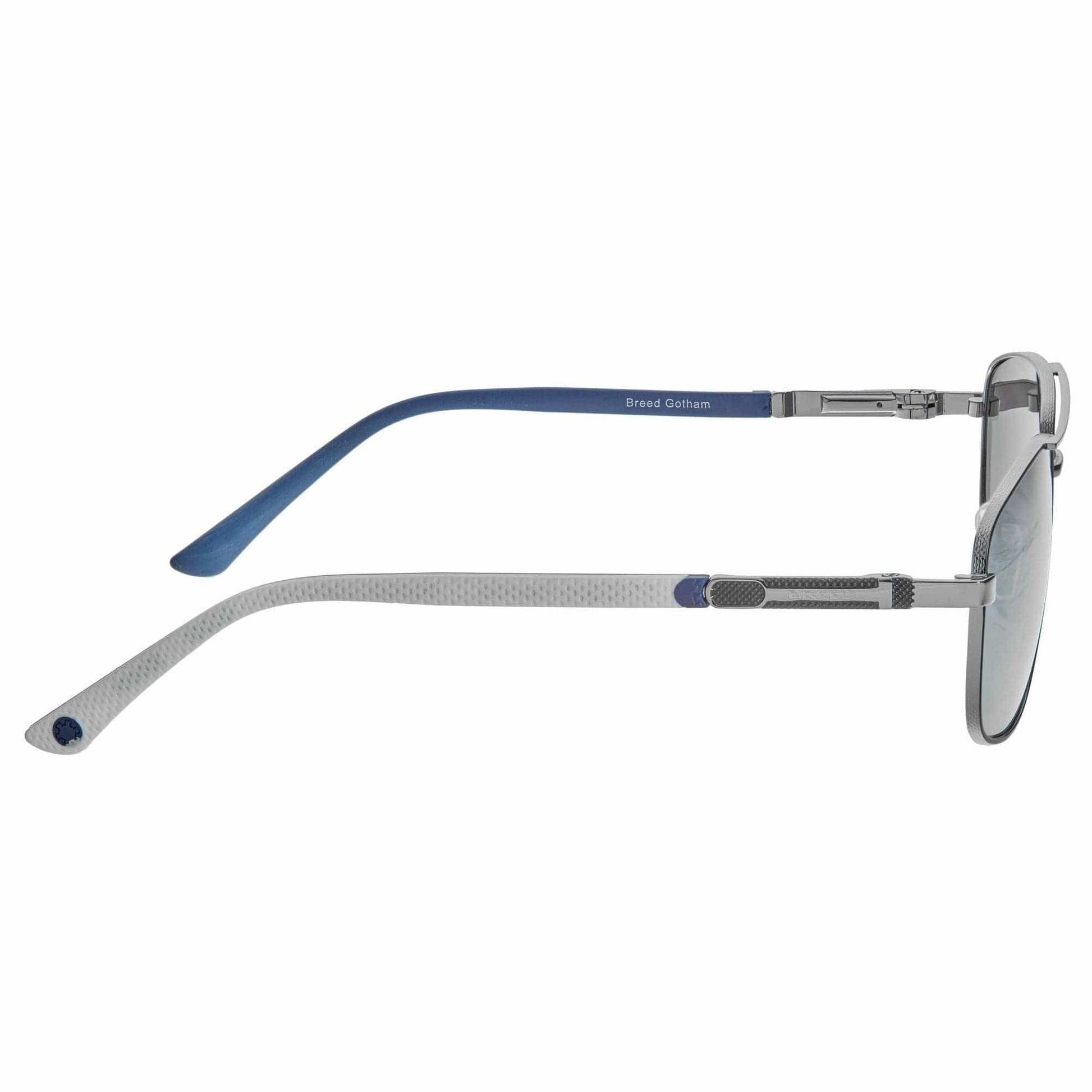 Breed Breed - Breed Gotham Stainless Steel Polarized Aviator Sunglasses: Silver/Black