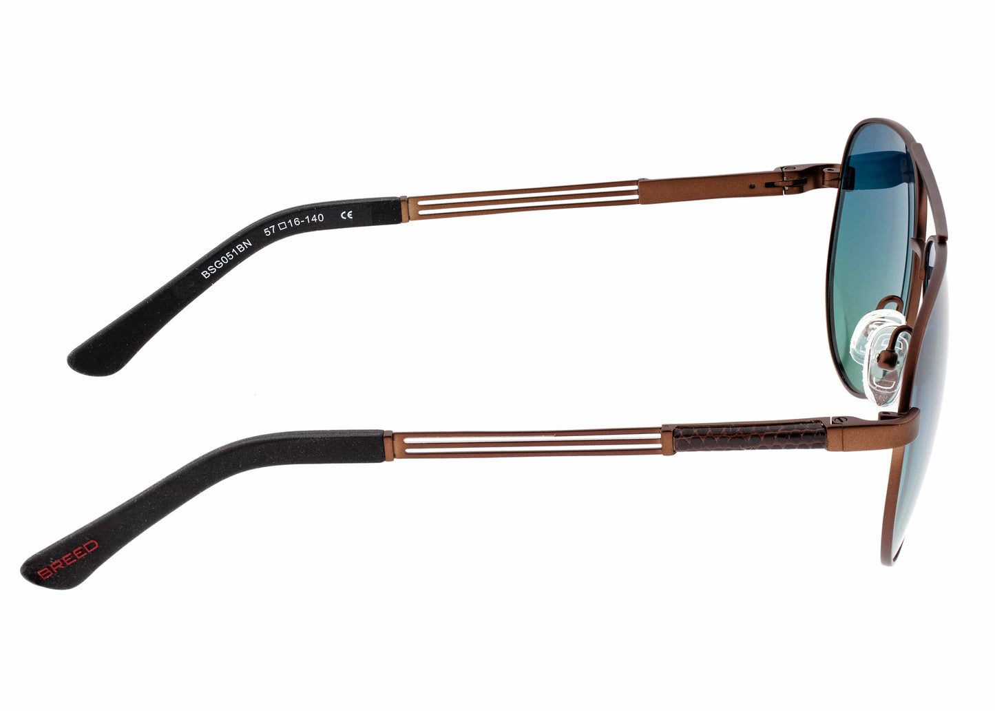 Breed Breed - Breed Leo Titanium Polarized Aviator Sunglasses: Black/Brown