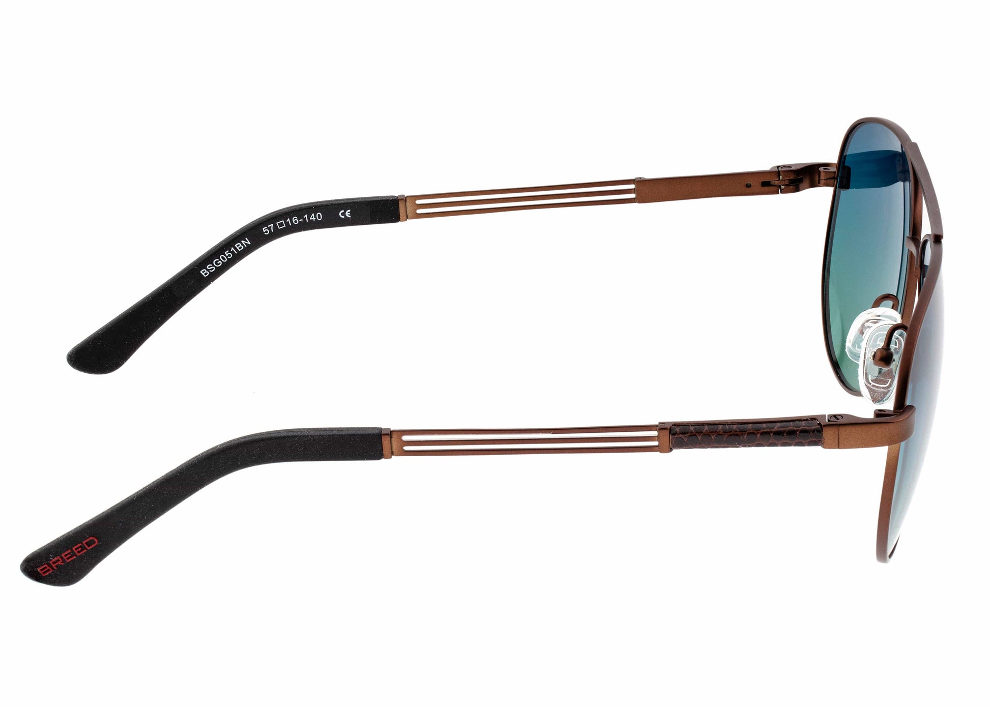 Breed Breed - Breed Leo Titanium Polarized Aviator Sunglasses: Black/Brown