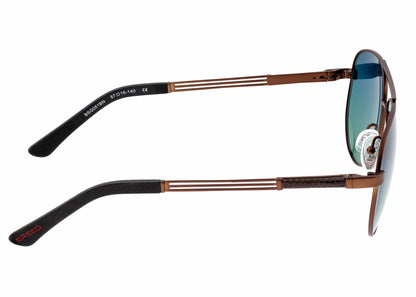 Breed Breed - Breed Leo Titanium Polarized Aviator Sunglasses: Black/Brown