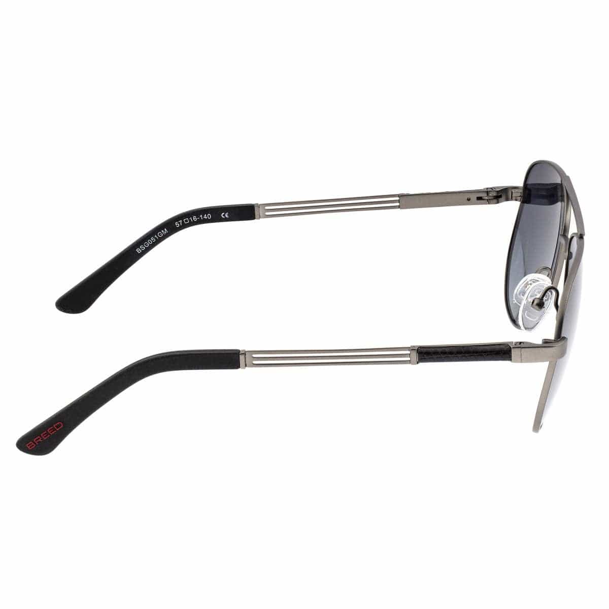 Breed Breed - Breed Leo Titanium Polarized Aviator Sunglasses: Black/Brown