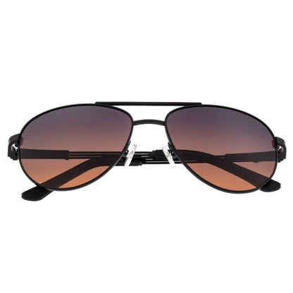 Breed Breed - Breed Leo Titanium Polarized Aviator Sunglasses: Black/Brown