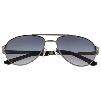 Breed Breed - Breed Leo Titanium Polarized Aviator Sunglasses: Black/Brown