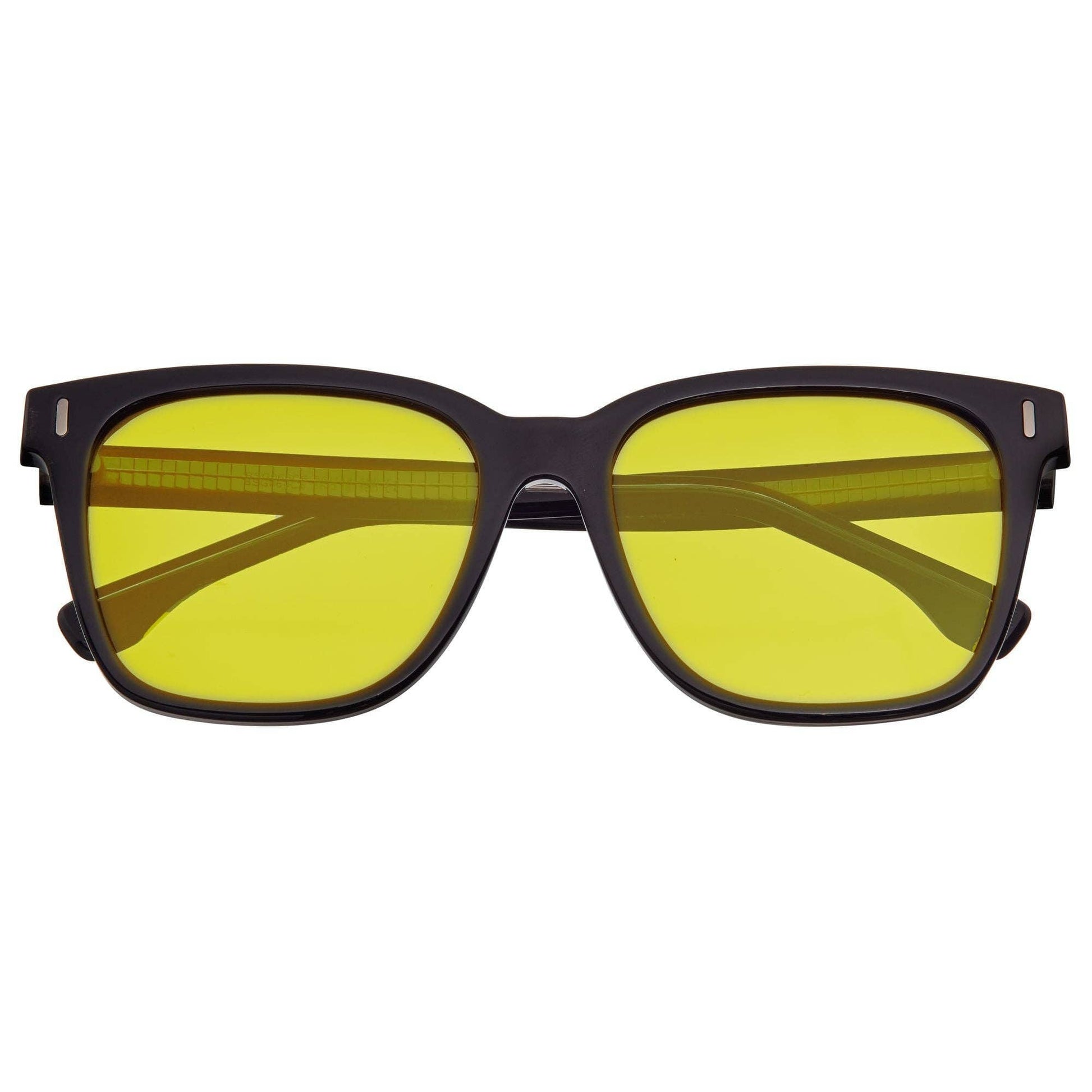 Breed Breed - Breed Linux TR90 Polarized Wayfarer Sunglasses: Black/Yellow