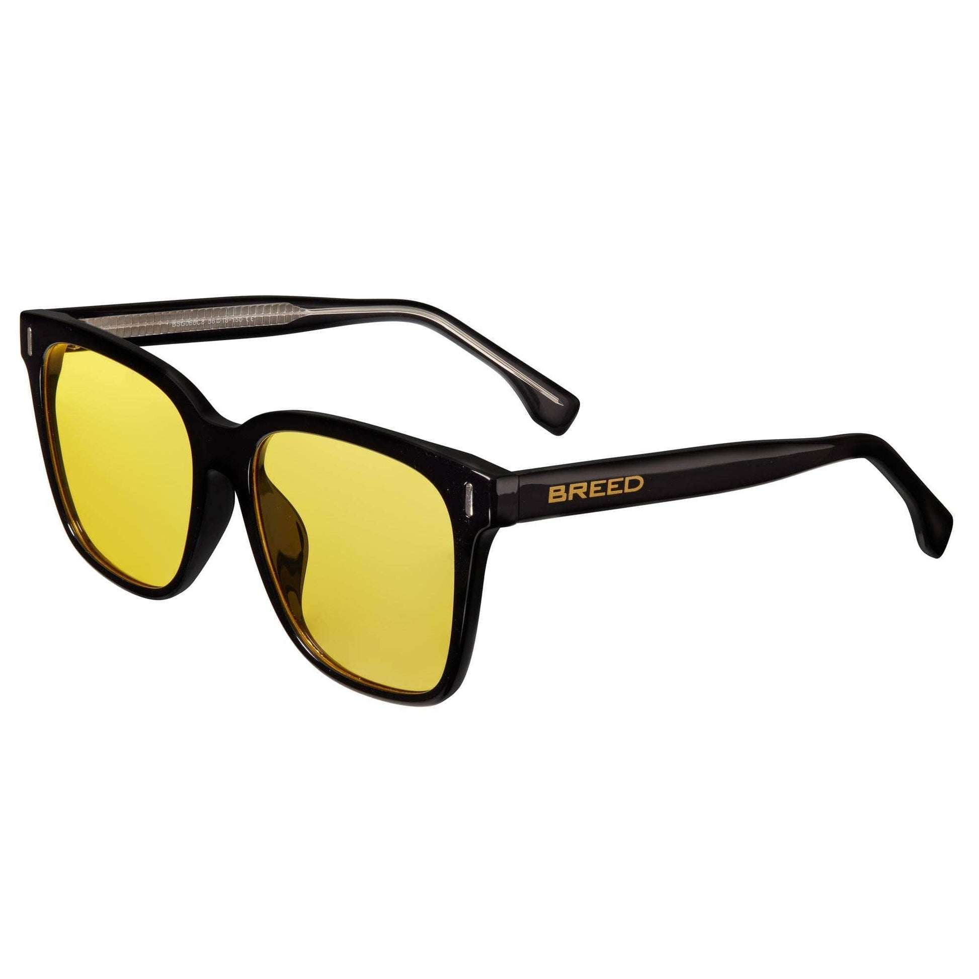Breed Breed - Breed Linux TR90 Polarized Wayfarer Sunglasses: Black/Yellow