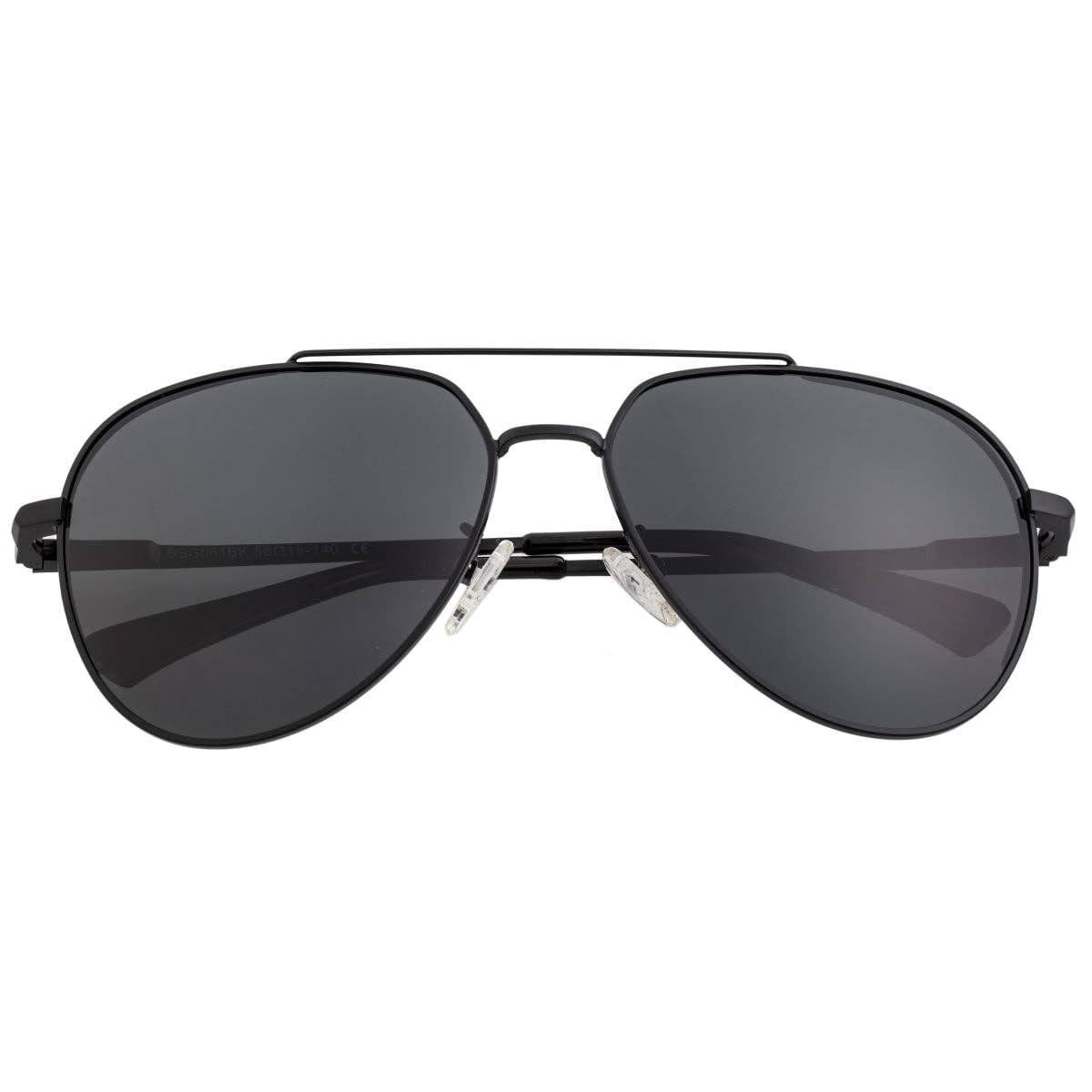 Breed Breed - Breed Lyra Stainless Steel Polarized Aviator Sunglasses: Black/Black