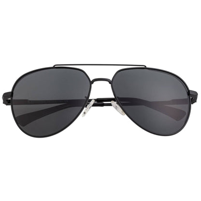 Breed Breed - Breed Lyra Stainless Steel Polarized Aviator Sunglasses: Black/Black