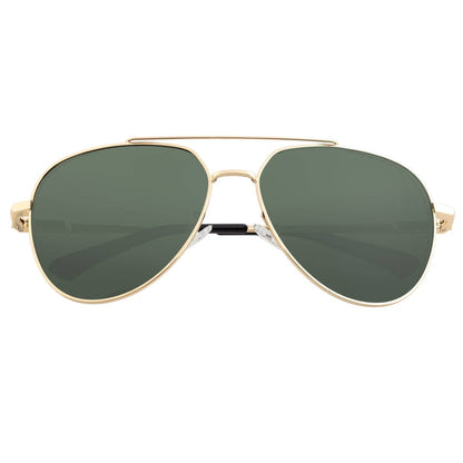 Breed Breed - Breed Lyra Stainless Steel Polarized Aviator Sunglasses: Gold/Black