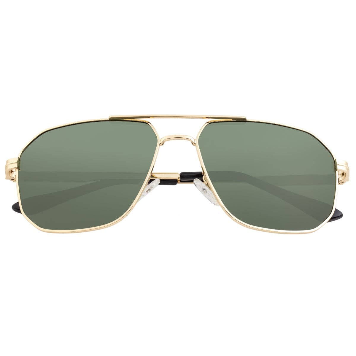 Breed Breed - Breed Norma Stainless Steel Polarized Aviator Sunglasses: Black/Black