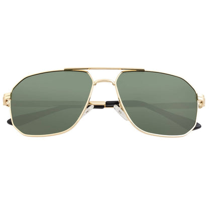 Breed Breed - Breed Norma Stainless Steel Polarized Aviator Sunglasses: Black/Black