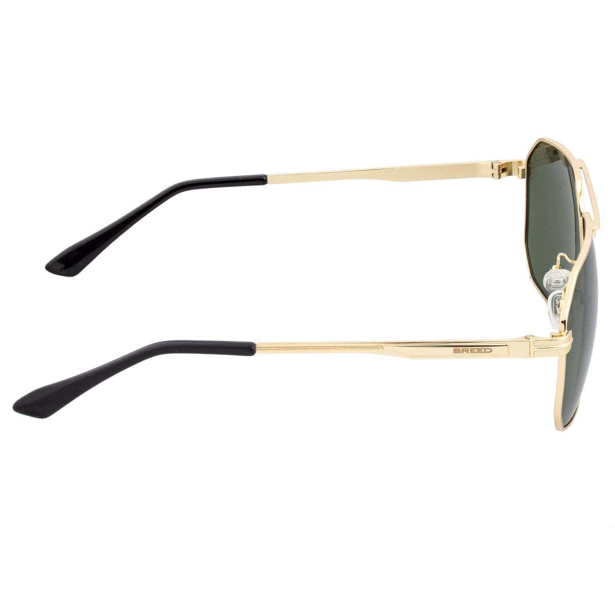 Breed Breed - Breed Norma Stainless Steel Polarized Aviator Sunglasses: Black/Black