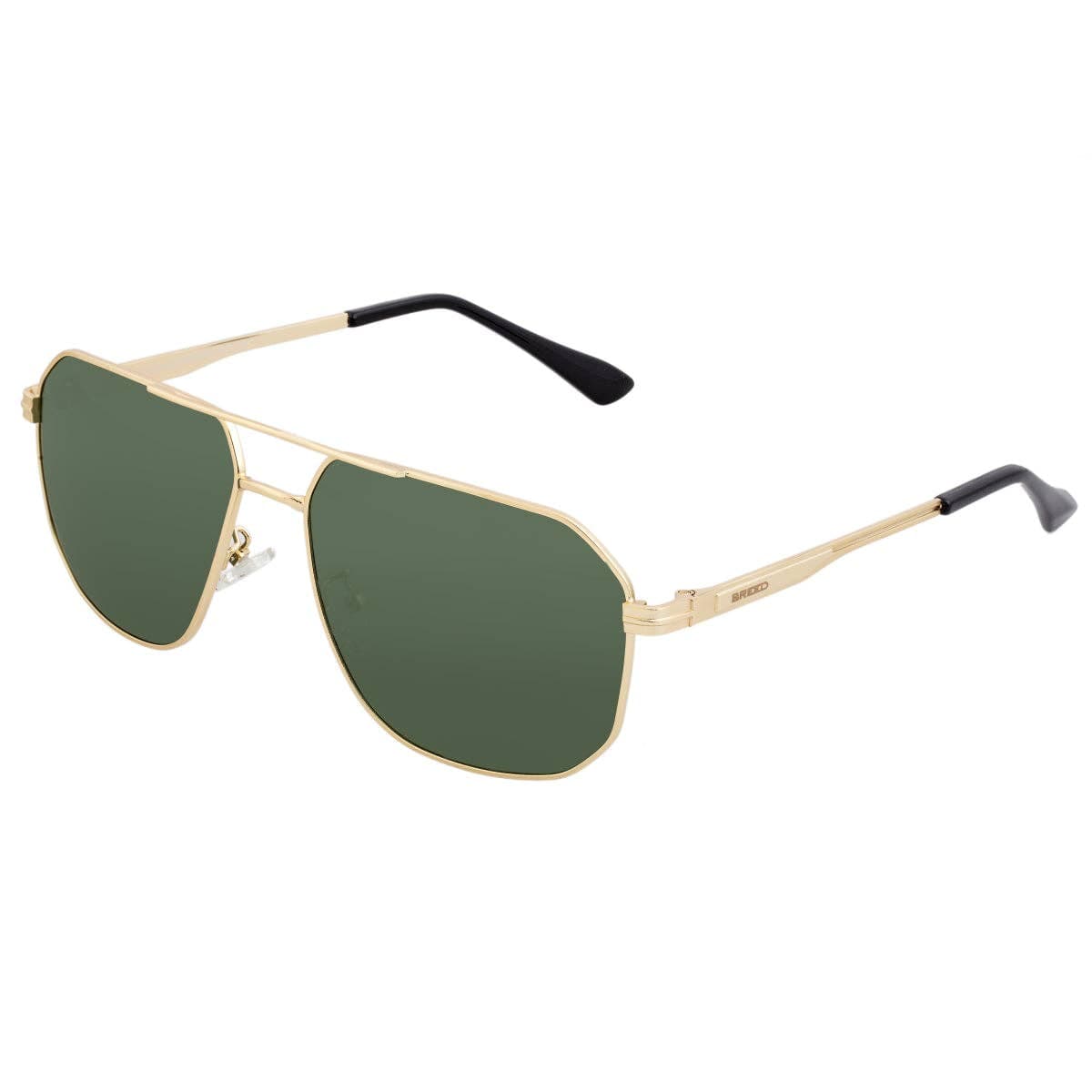 Breed Breed - Breed Norma Stainless Steel Polarized Aviator Sunglasses: Gunmetal/Blue