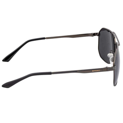 Breed Breed - Breed Norma Stainless Steel Polarized Aviator Sunglasses: Gunmetal/Blue