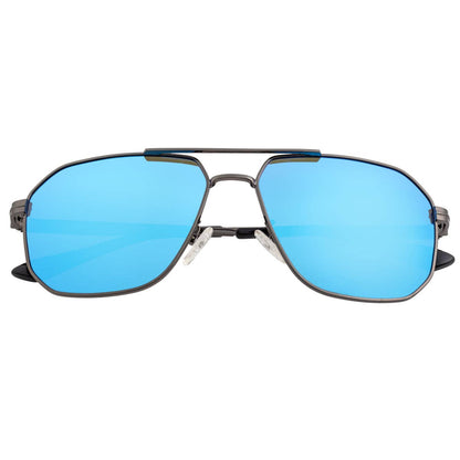 Breed Breed - Breed Norma Stainless Steel Polarized Aviator Sunglasses: Gunmetal/Blue