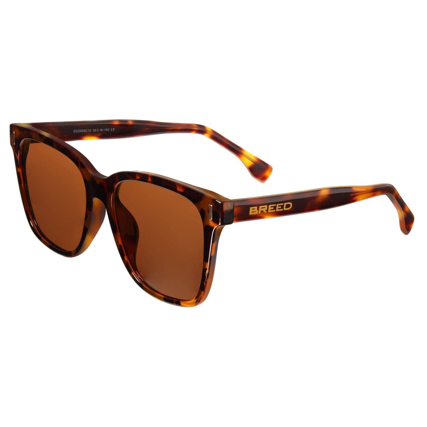 Breed Men's Sunglasses Breed Linux TR90 Polarized Wayfarer Sunglasses: Tortoise/Brown