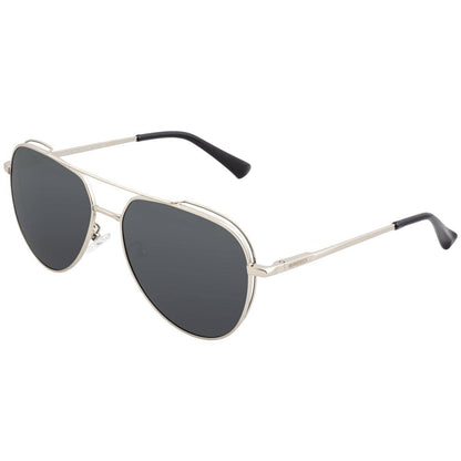 Breed Sunglasses Breed Lyra Stainless Steel Polarized Aviator Sunglasses: Black/Blue