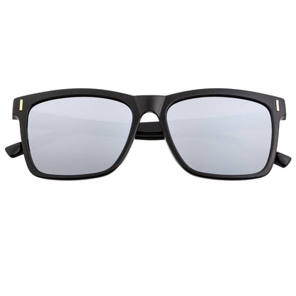 Breed Sunglasses Breed Pictor TR90 Polarized Wayfarer Sunglasses: Black/Silver