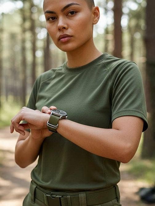 CALIBER GOURMET / CAMPCO CALIBER GOURMET / CAMPCO - 42MM Black Military Watch- 3 Nato Military Straps