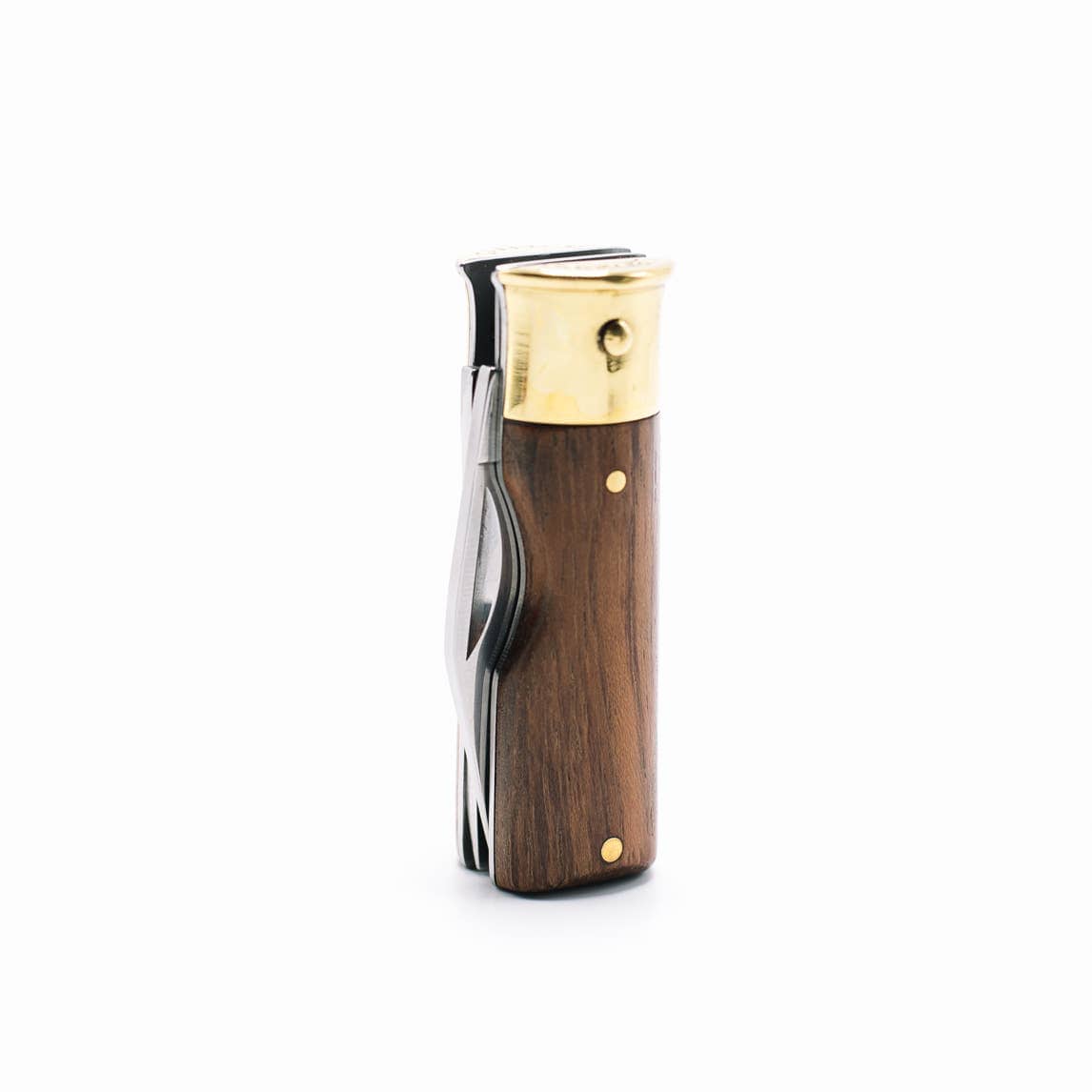 CALIBER GOURMET / CAMPCO CALIBER GOURMET / CAMPCO - Shotgun Shell Knife with Brass and Mahogany Wood Handle