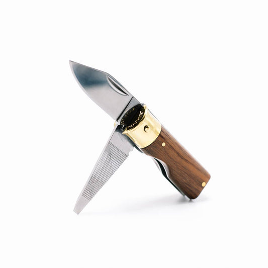 CALIBER GOURMET / CAMPCO CALIBER GOURMET / CAMPCO - Shotgun Shell Knife with Brass and Mahogany Wood Handle