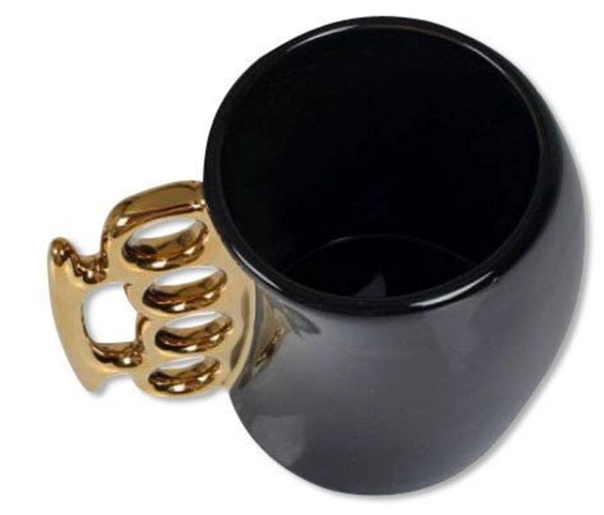 CALIBER GOURMET / CAMPCO Mug Brass Knuckle Mug, Black and Gold