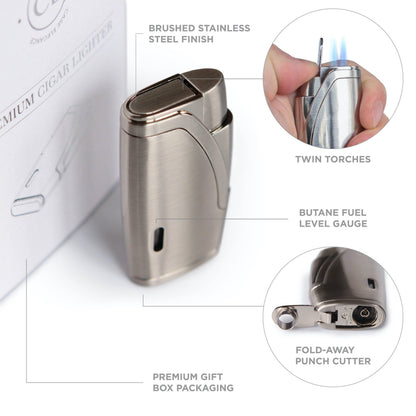 Case Elegance Case Elegance - Klaro Double Torch Lighter